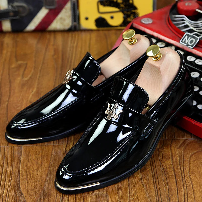 Kasane | Stylish Men's Casual Leather Loafers - Slip-On Pointed Toe Dress Shoes