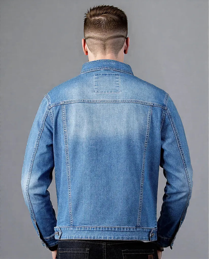 Edgar | Men's Denim Jacket with Summer Fade