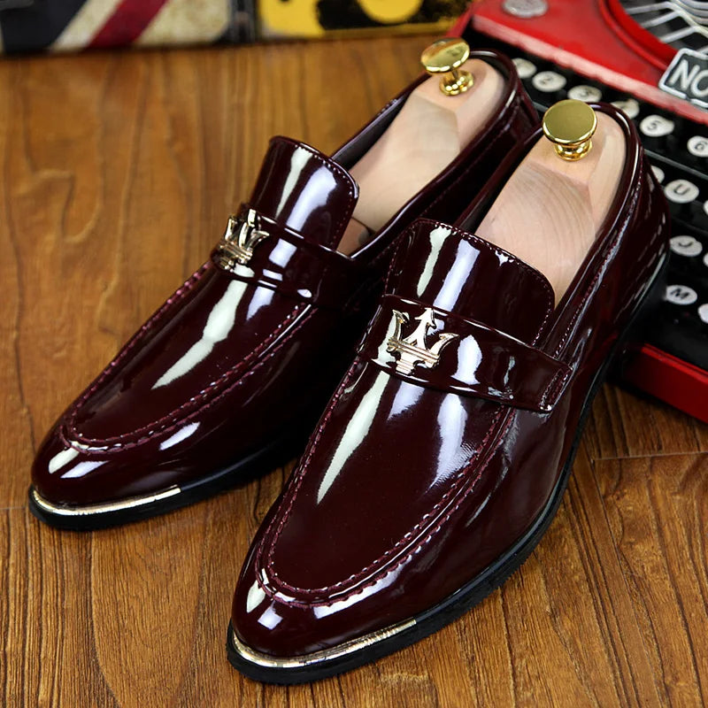 Kasane | Stylish Men's Casual Leather Loafers - Slip-On Pointed Toe Dress Shoes