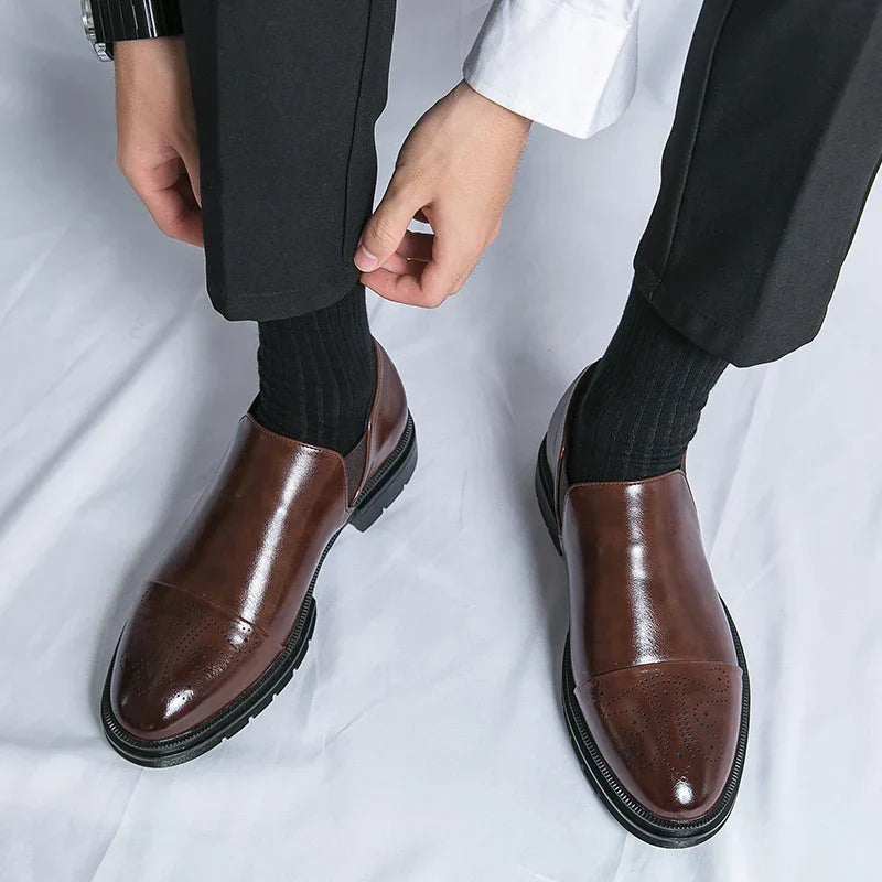 Windsor Heritage Slip-Ons: Elegant Vegan Leather Comfort