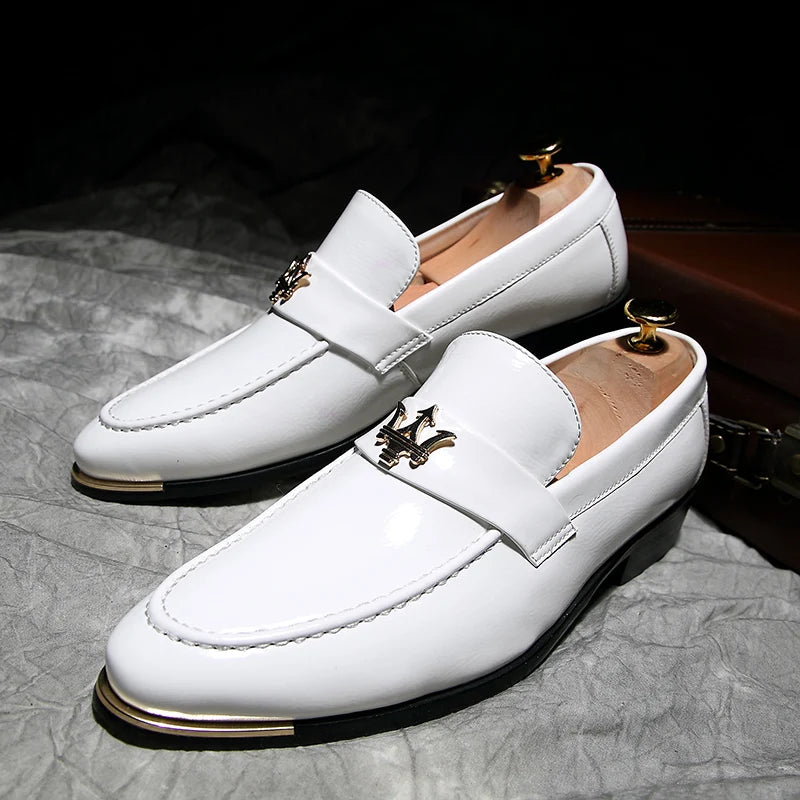Kasane | Stylish Men's Casual Leather Loafers - Slip-On Pointed Toe Dress Shoes