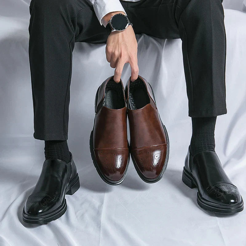 Windsor Heritage Slip-Ons: Elegant Vegan Leather Comfort