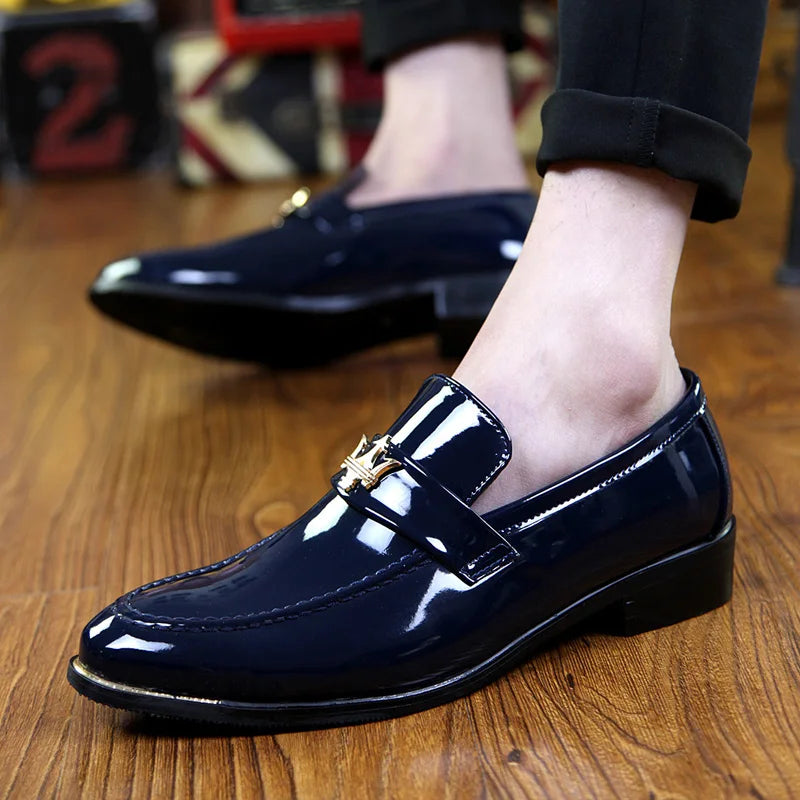 Kasane | Stylish Men's Casual Leather Loafers - Slip-On Pointed Toe Dress Shoes