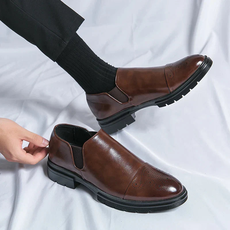 Windsor Heritage Slip-Ons: Elegant Vegan Leather Comfort