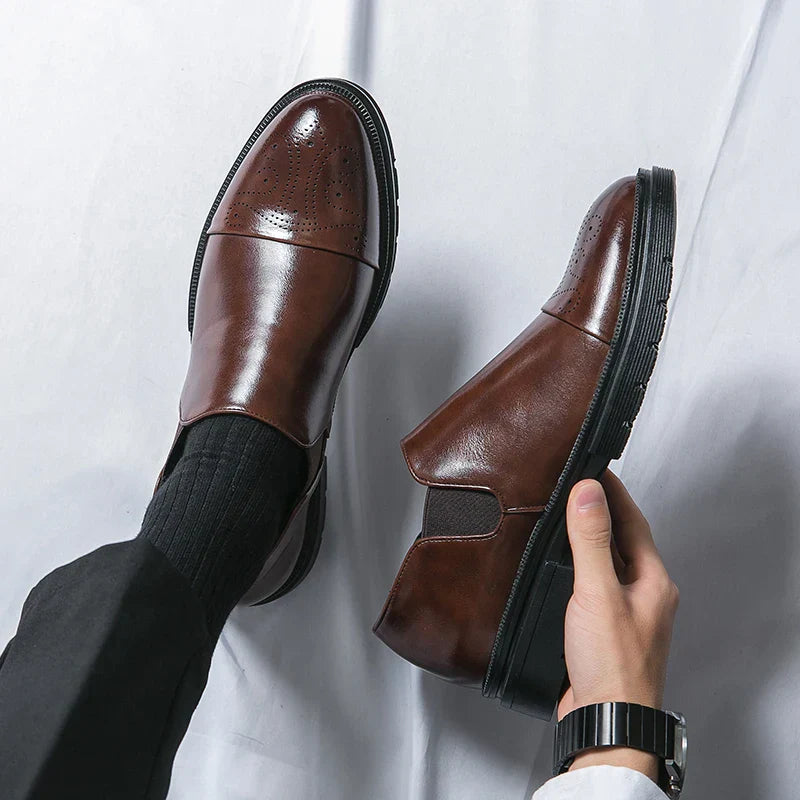 Windsor Heritage Slip-Ons: Elegant Vegan Leather Comfort