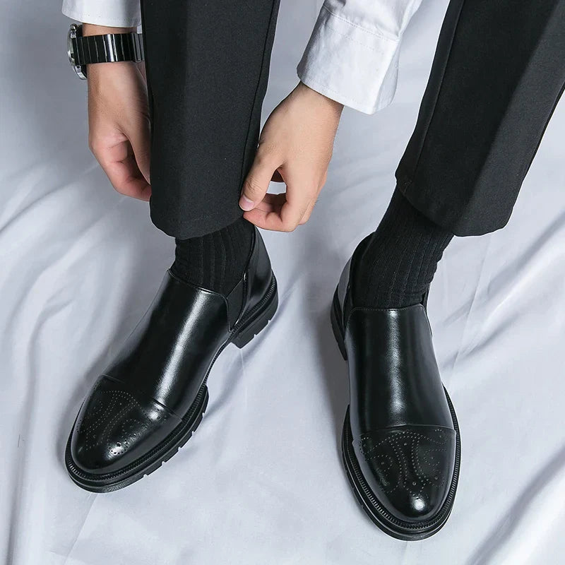 Windsor Heritage Slip-Ons: Elegant Vegan Leather Comfort