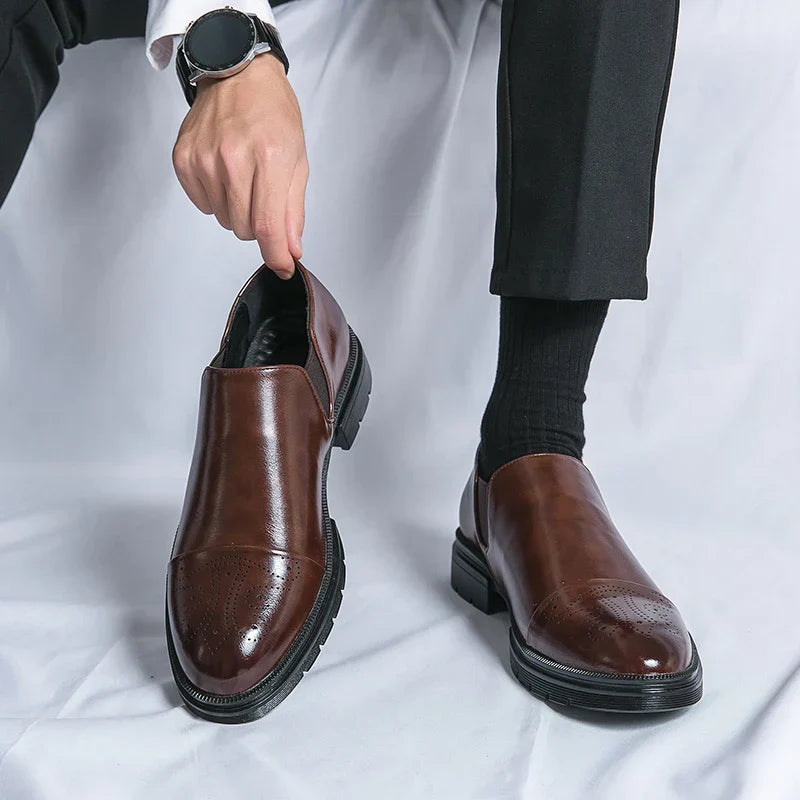Windsor Heritage Slip-Ons: Elegant Vegan Leather Comfort