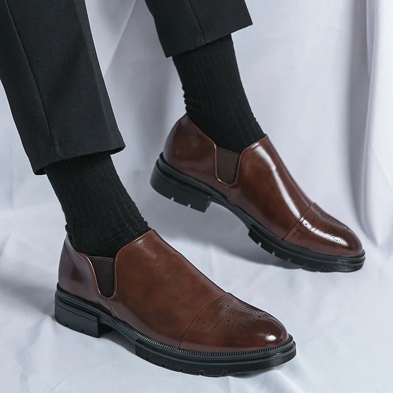 Windsor Heritage Slip-Ons: Elegant Vegan Leather Comfort
