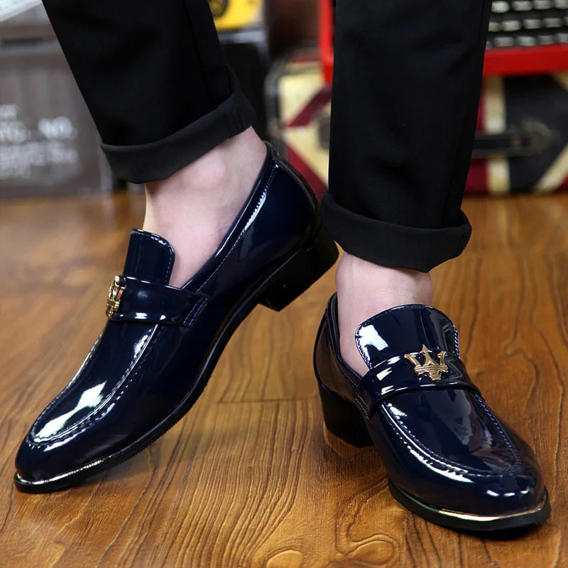 Kasane | Stylish Men's Casual Leather Loafers - Slip-On Pointed Toe Dress Shoes