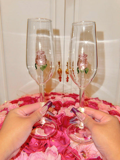 Romantic Rose Champagne Flute - Maxavendi