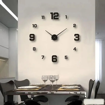 Stylish Frameless DIY Wall Clock Decal - Silent Elegance for Your Living Room or Office Decor - Maxavendi