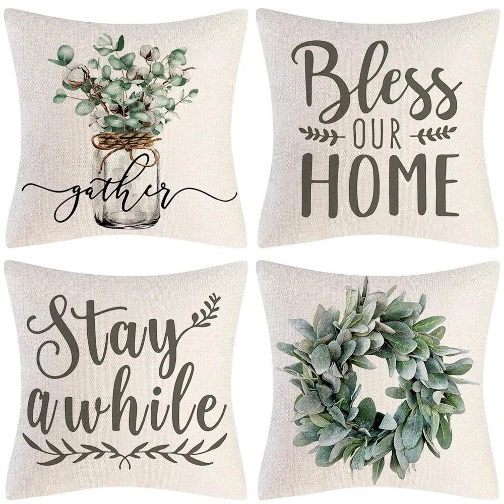 4pcs Farmhouse Throw Pillow Cover - Maxavendi