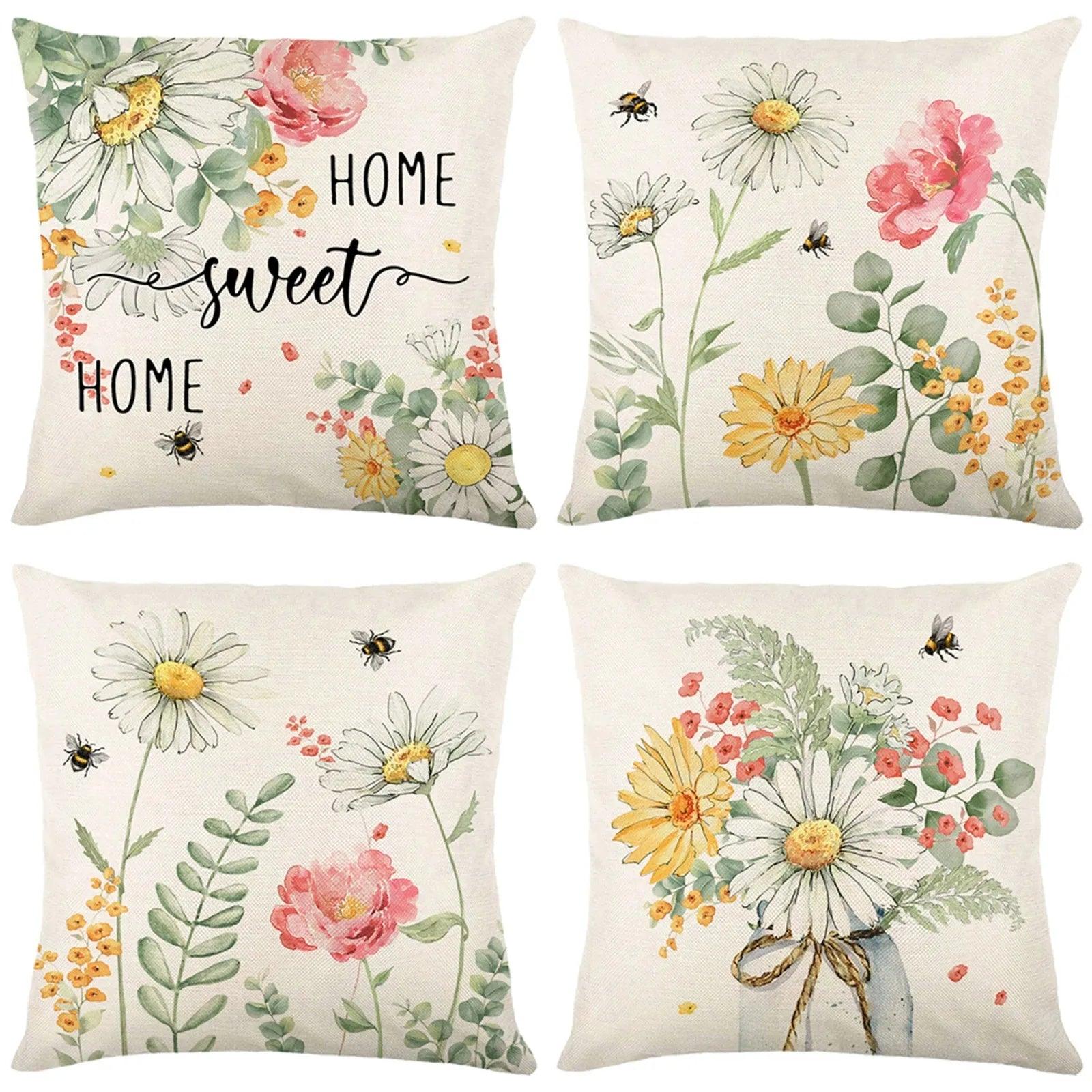 4pcs Farmhouse Throw Pillow Cover - Maxavendi