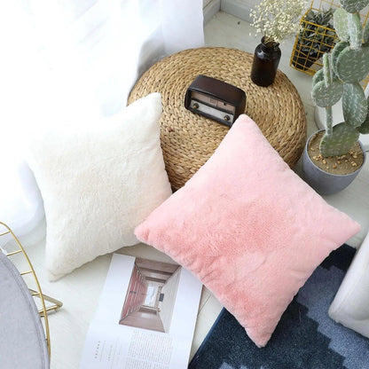 Ultra Soft Faux Rabbit Fur Pillow Covers - Maxavendi