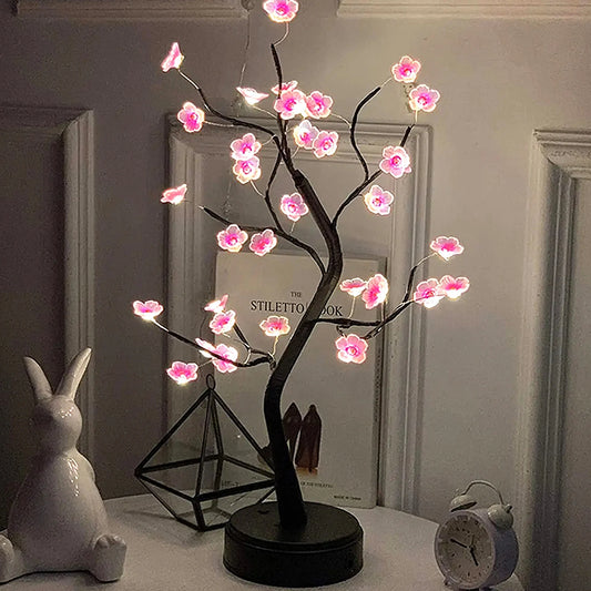 Enchanting Tree LED Night Light - USB/Battery Powered Touch-Activated Desktop Decor Lamp - Maxavendi