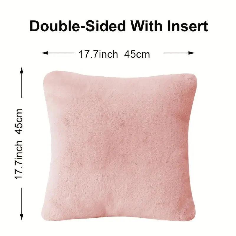 Ultra Soft Faux Rabbit Fur Pillow Covers - Maxavendi