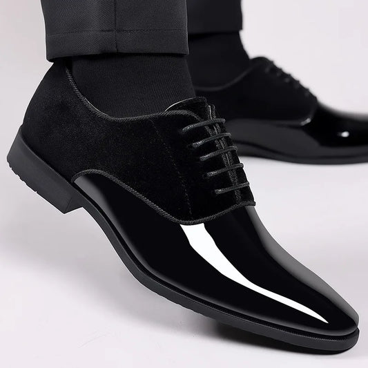 Tobago | Men's Patent Leather Oxfords - Stylish Lace-Up Shoes for Casual Business Wear