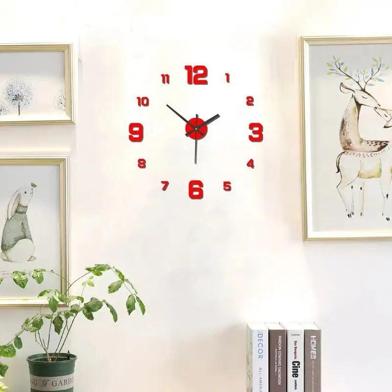 Stylish Frameless DIY Wall Clock Decal - Silent Elegance for Your Living Room or Office Decor - Maxavendi