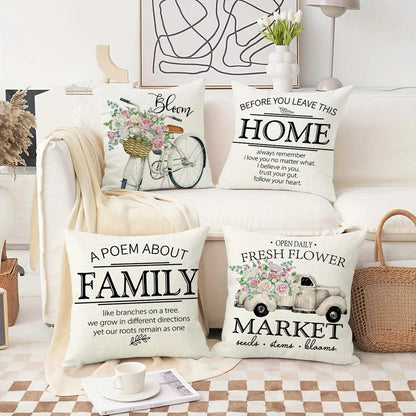 4pcs Farmhouse Throw Pillow Cover - Maxavendi