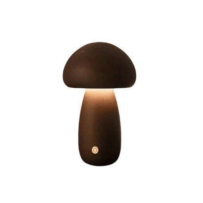 Enchanting Wooden Mushroom Night Light with Touch Control - Maxavendi