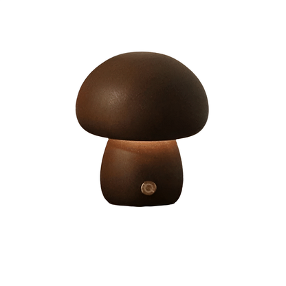 Enchanting Wooden Mushroom Night Light with Touch Control - Maxavendi