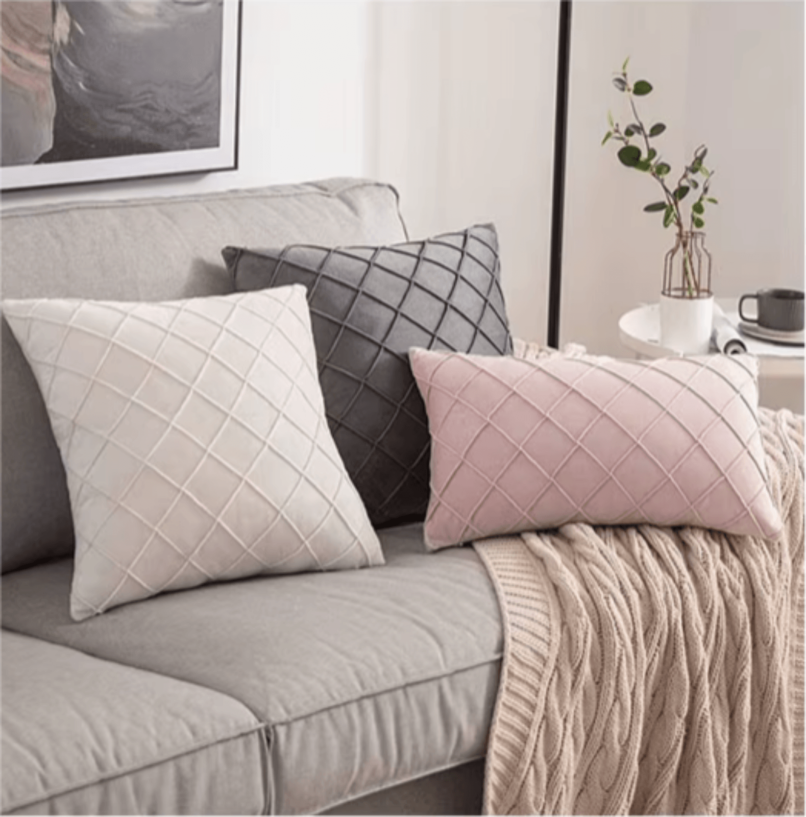 Vibrant Nordic Design Velvet Cushion Covers - Maxavendi